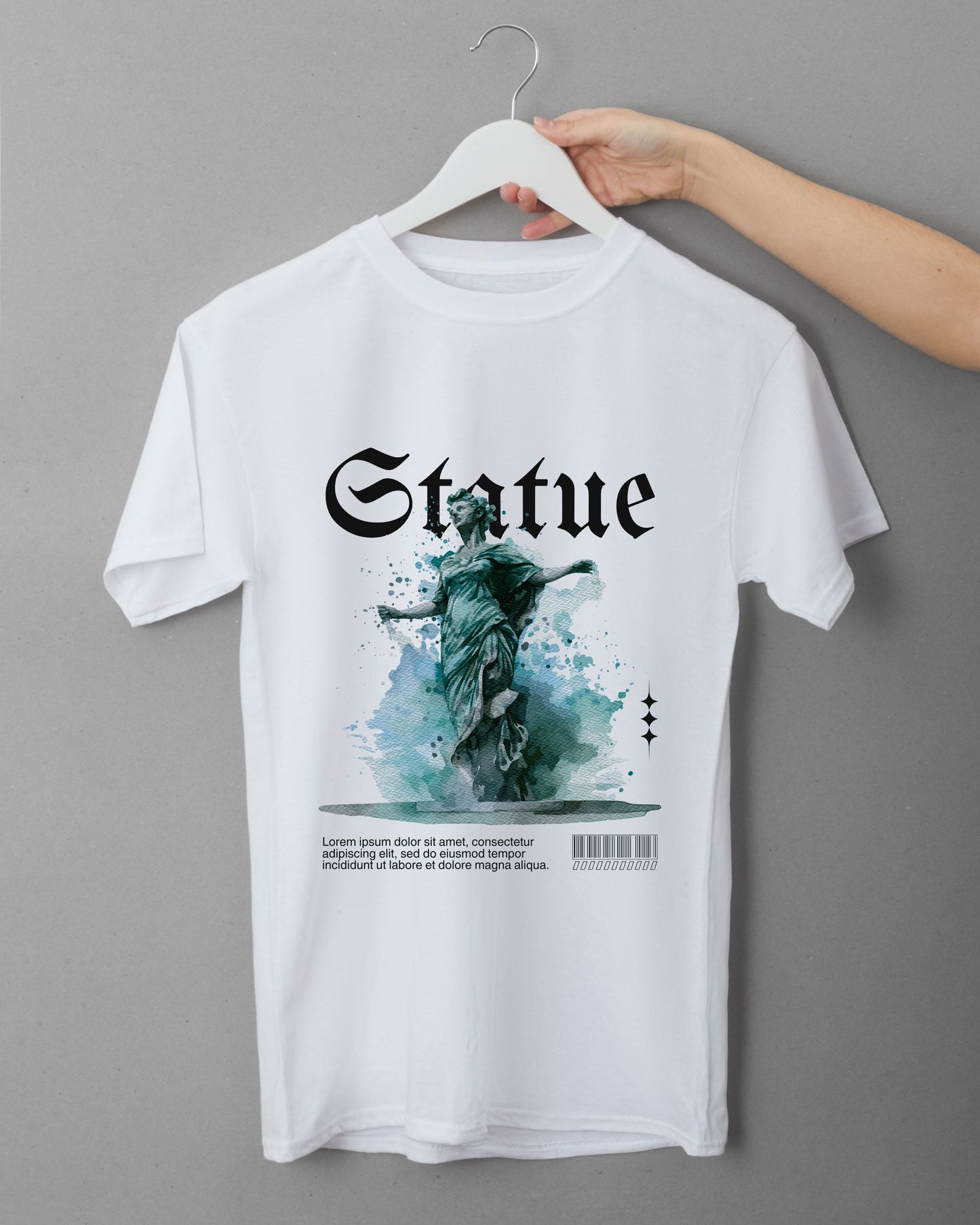 Urban Style 'Statue' Print T-Shirt