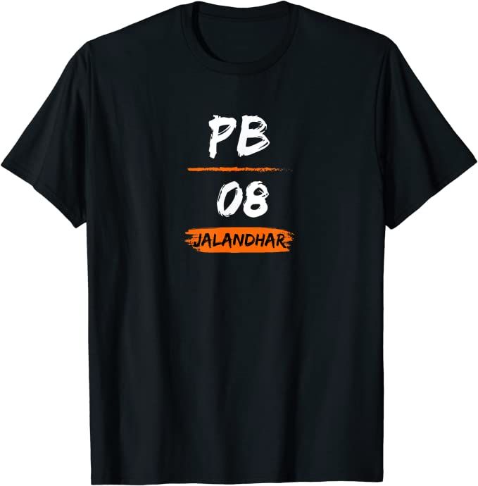 PB 08 Jalandhar Pride T-Shirt