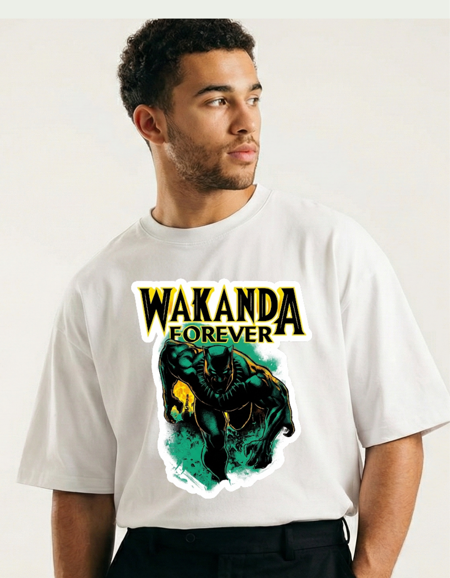 Black Panther: Wakanda Forever Graphic Print T-Shirt (White)