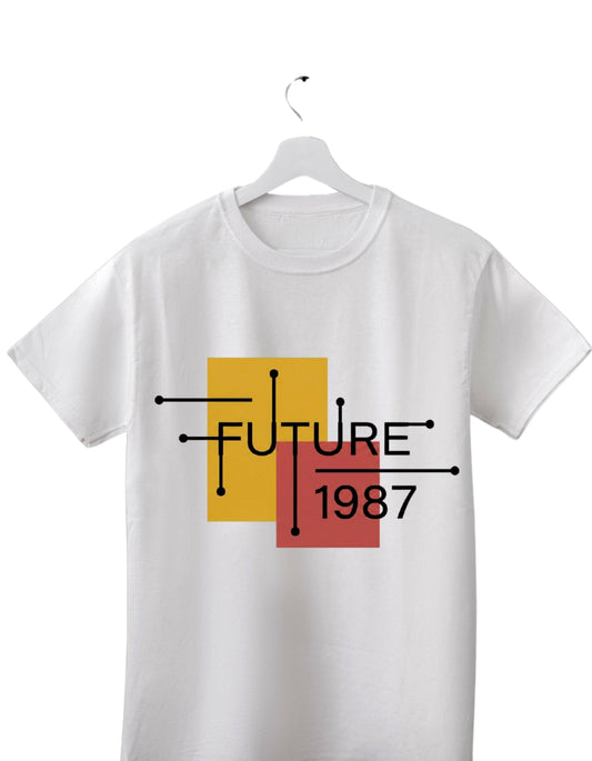 Future 1987 Geometric Graphic Printed T-Shirt