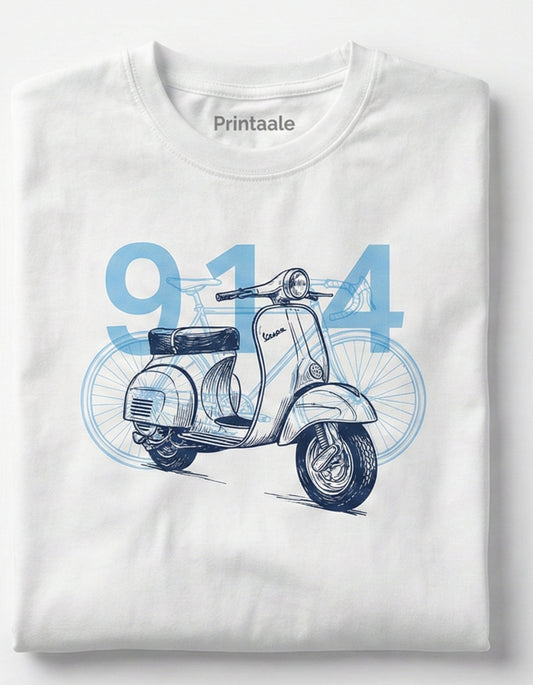 Vintage Scooter Graphic T-Shirt - Classic 90s Vibe