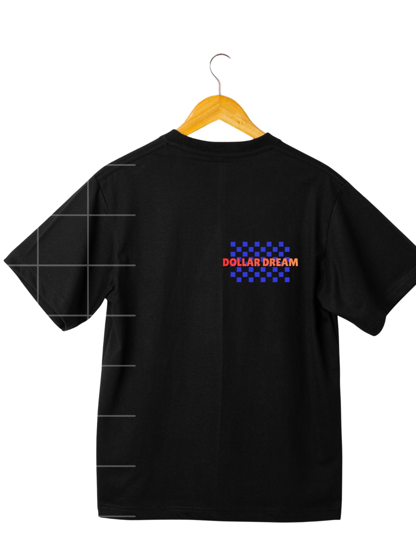 Dollar Dream Checkered Graphic Printed T-Shirt