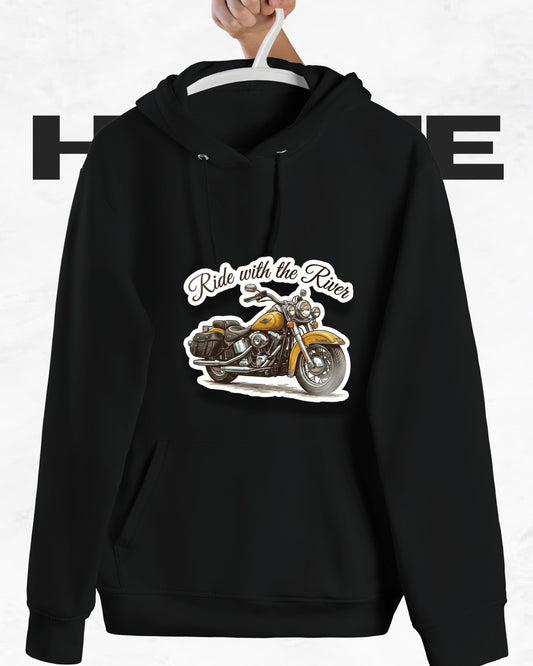 Vintage Rider Hoodie - Classic Motorcycle Edition