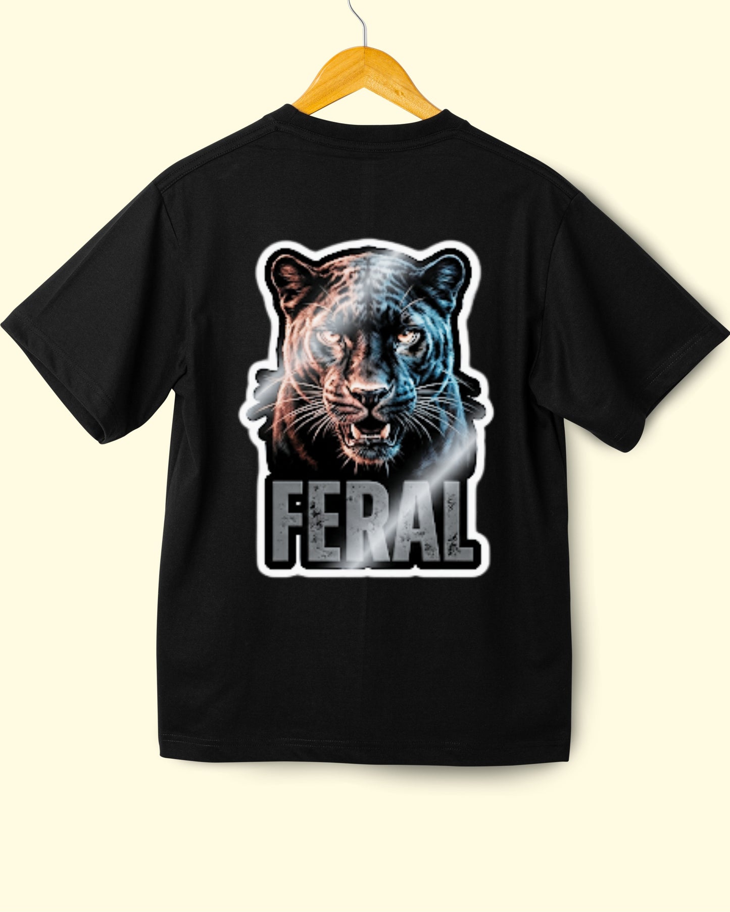 The Feral Beast - Neon Glitch Graphic Tee