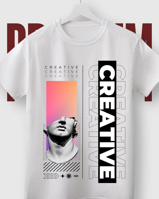 Modern Art & Typography T-Shirt