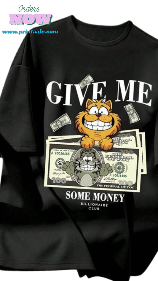 Money Cat" Hustler Graphic T-Shirt