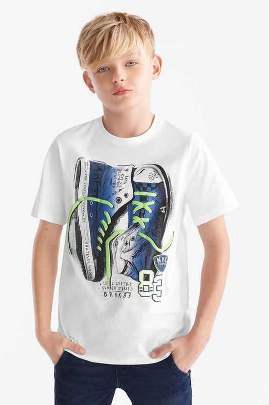 NYC Summer Sneaker Graphic White T-Shirt