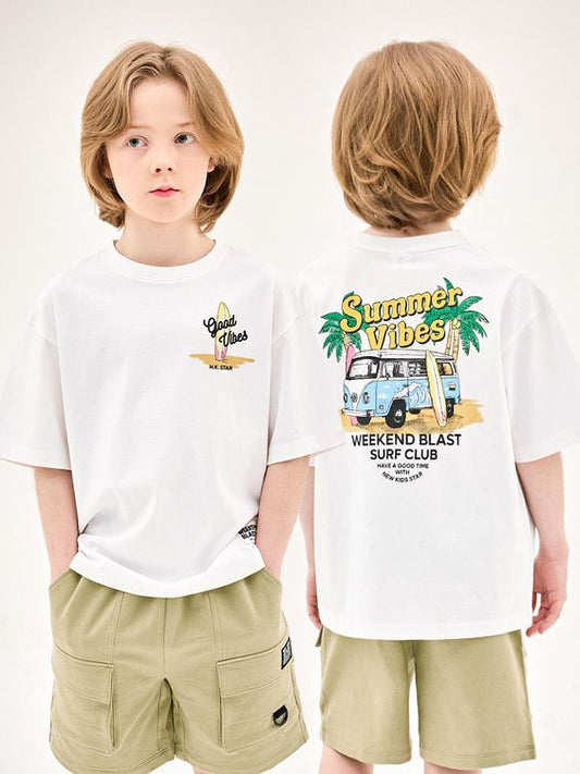 Summer Vibes Kids Surf Tee