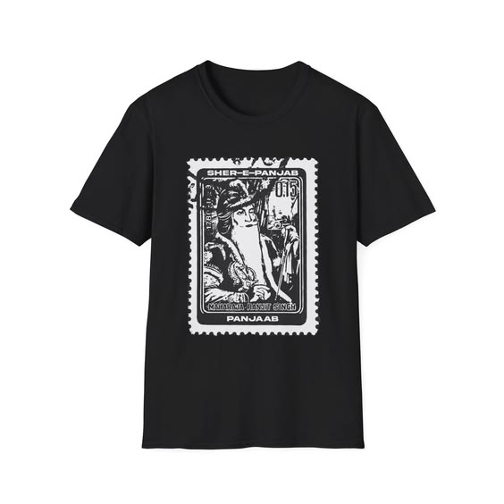 Maharaja Ranjit Singh 'Sher-E-Panjab' Stamp Tee – Black