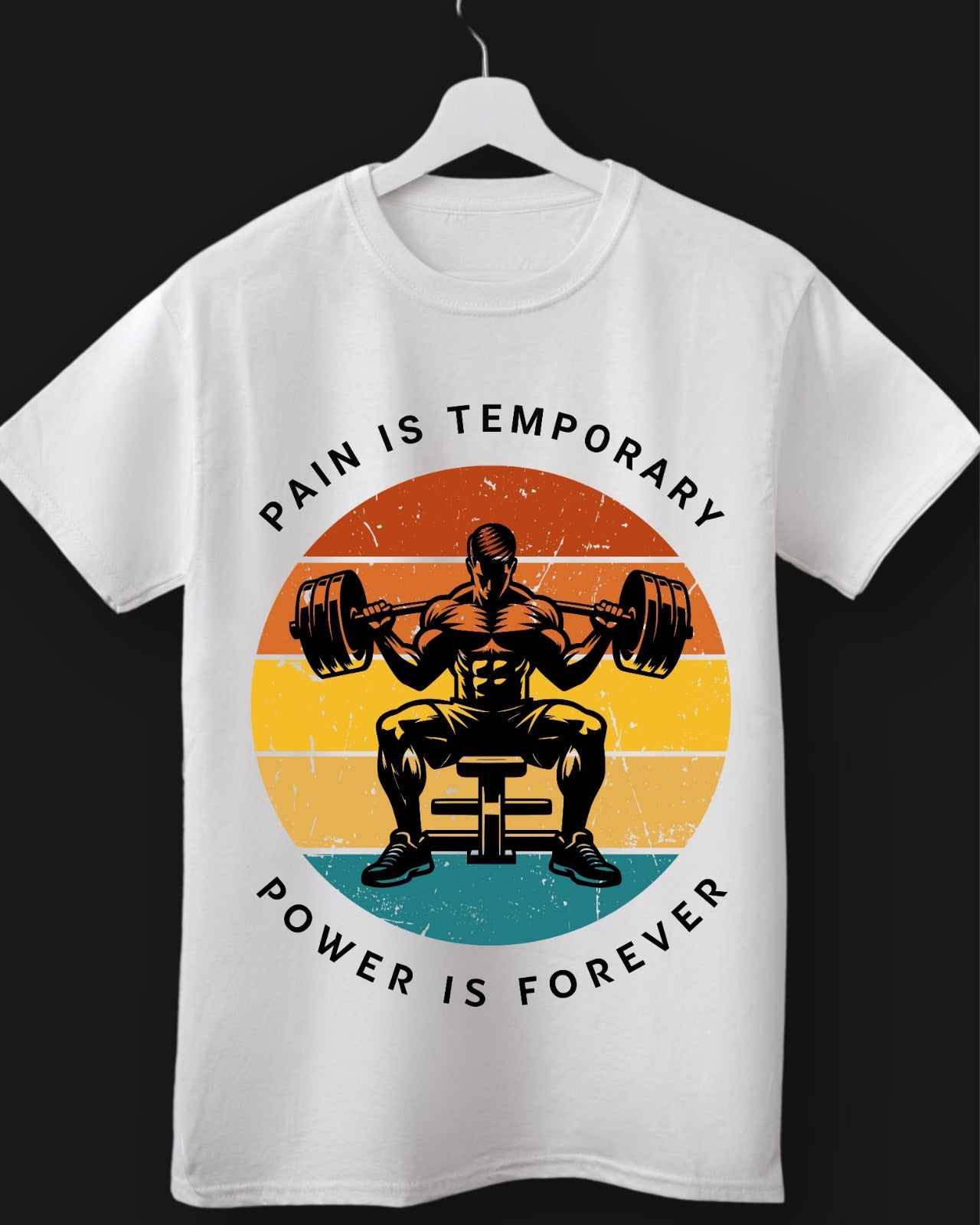 Pain is Temporary Graphic Tee - Bodybuilding Series