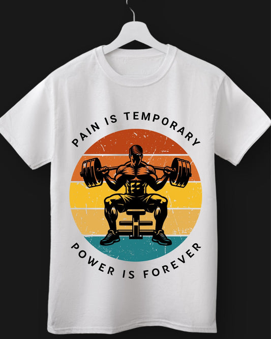 Pain is Temporary Graphic Tee - Bodybuilding Series