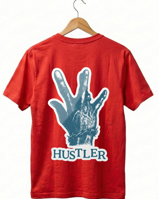 HUSTLER Edition - Premium Red Streetwear T-Shirt
