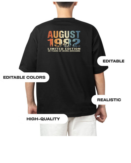 August 1982 Limited Edition Birthday Graphic T-Shirt